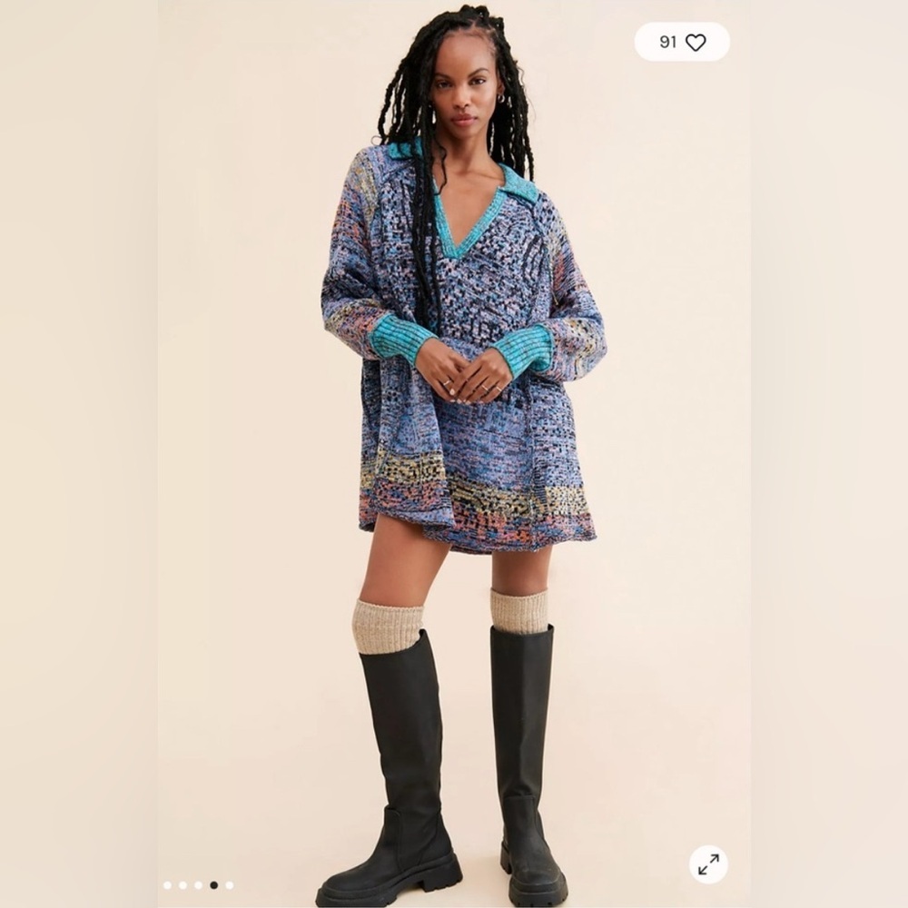 Free People Seasons of Sun Knit Mini Dress